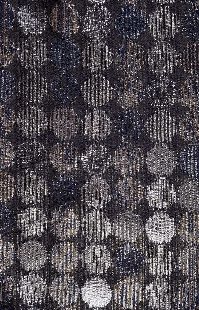 C03 Jacquard Fabric Black and Silver Grey – FabricViva