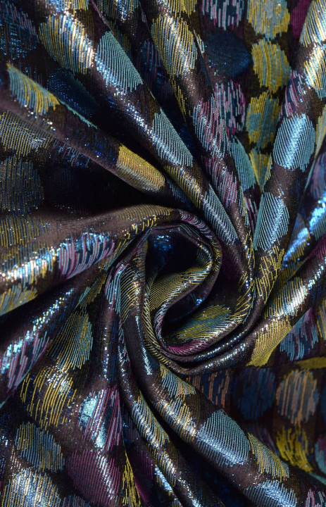 Jacquard mit Kreisen COUPON 155cm
