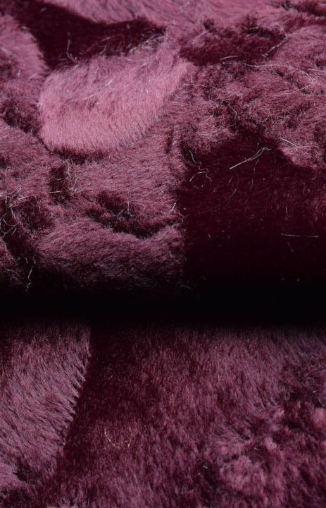 Faux fur burgundy COUPON 50 cm