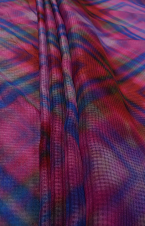 Silk habotai patterned