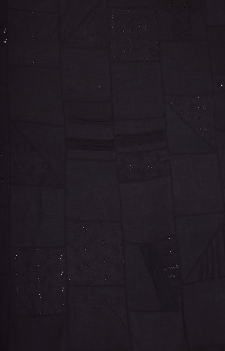 Cotton embroidery richelieu black