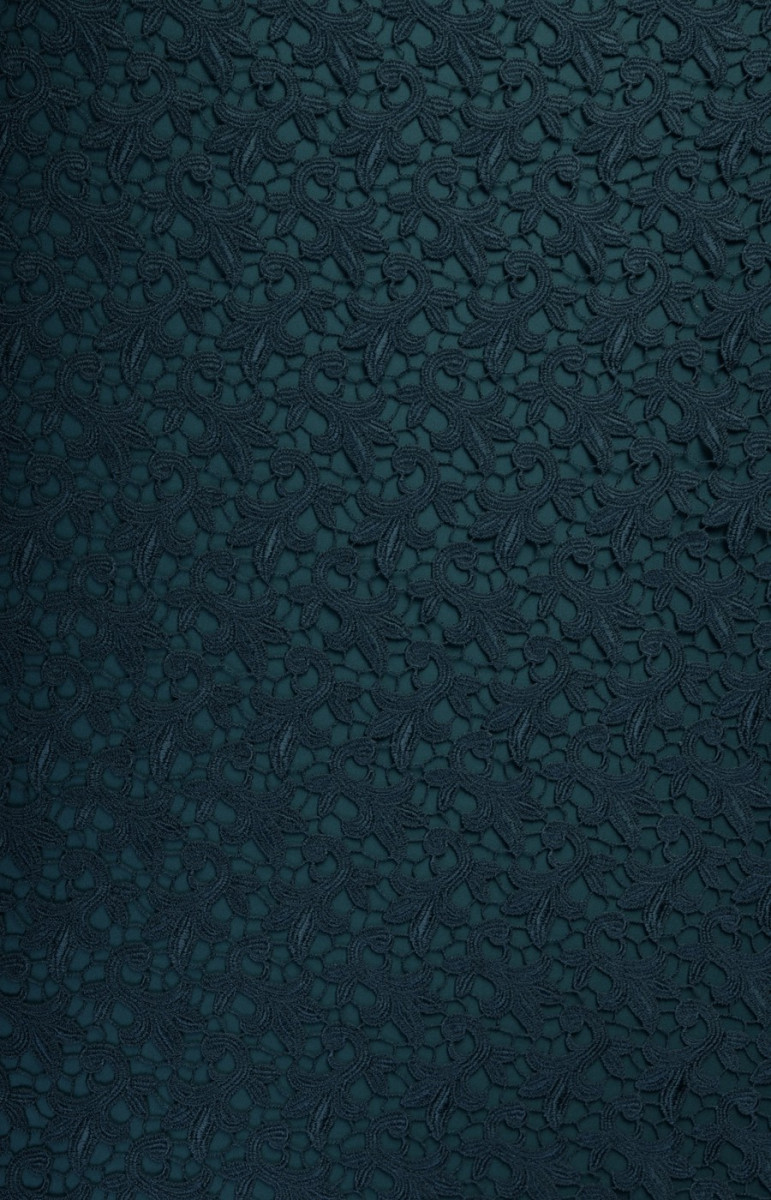 Koronka gipiurowa ciemny turkus KUPON 100 cm