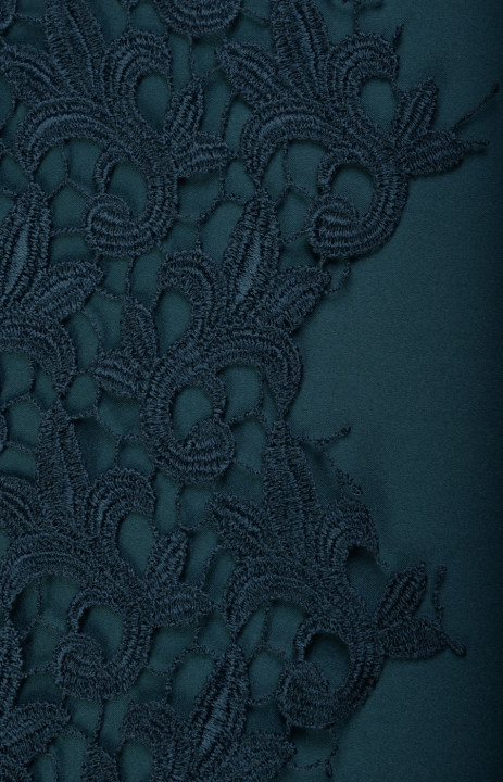 Guipure lace dark turquoise COUPON 100cm
