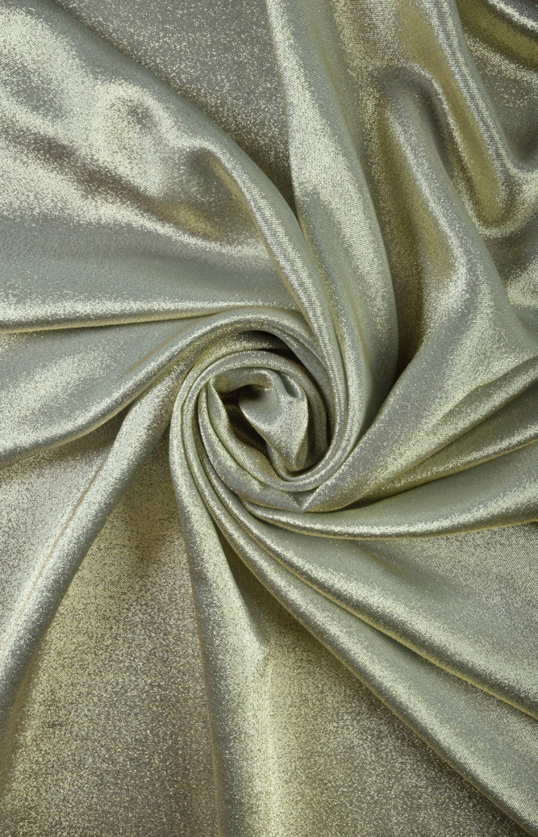 Silk with lurex golden-mint