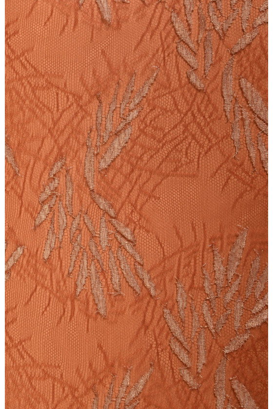 Koronka z lureksem ruda KUPON 100cm