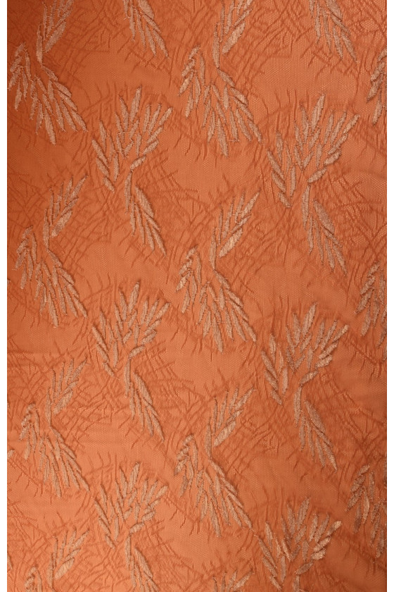 Koronka z lureksem ruda KUPON 100cm