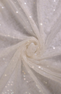 Chiffon di seta con paillettes