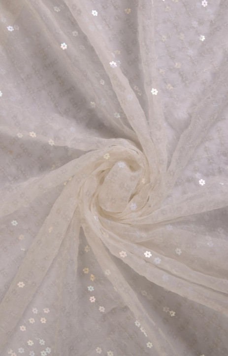Seidenchiffon mit Pailletten