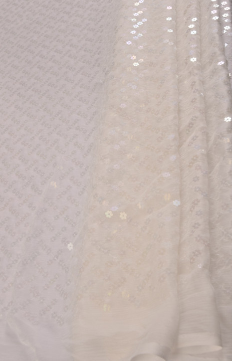 Silk chiffon with sequins