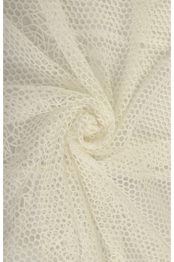 Ecrufarbene Mesh-Spitze COUPON 100 cm