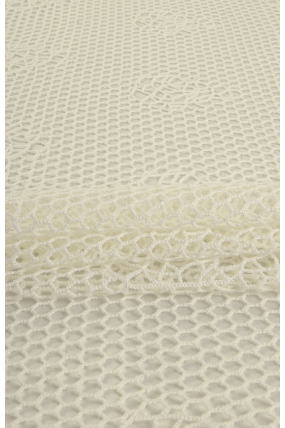 Ecrufarbene Mesh-Spitze COUPON 100 cm