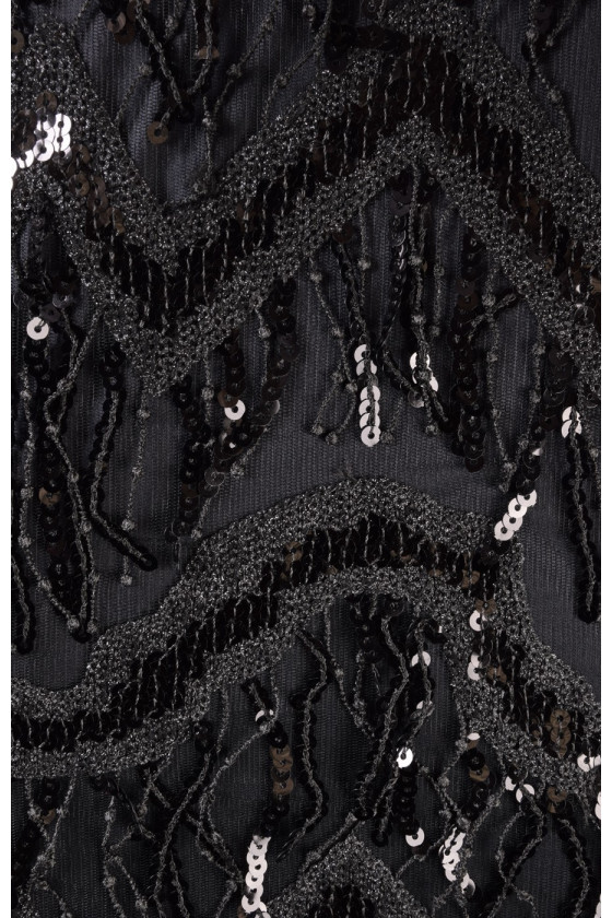 Tulle with sequin tassels