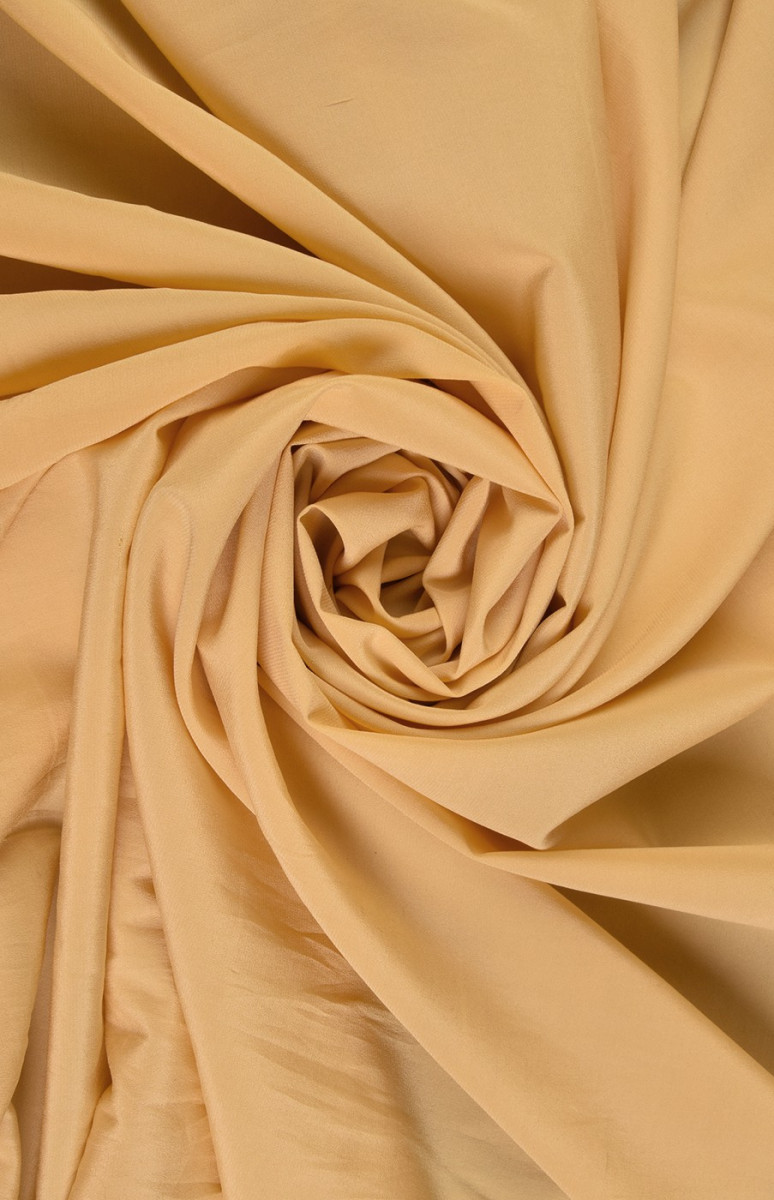 Crepé amarillo elástico de seda