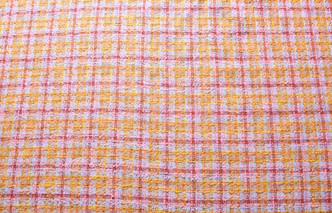 Chanel costume fabric orange COUPON 60 cm