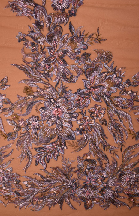 Lace with beads and sequins