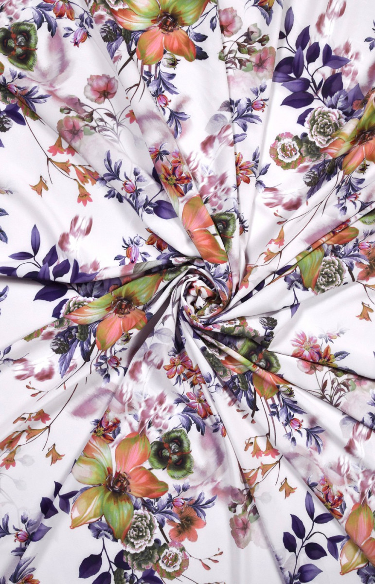 Polyester crepe in flowers