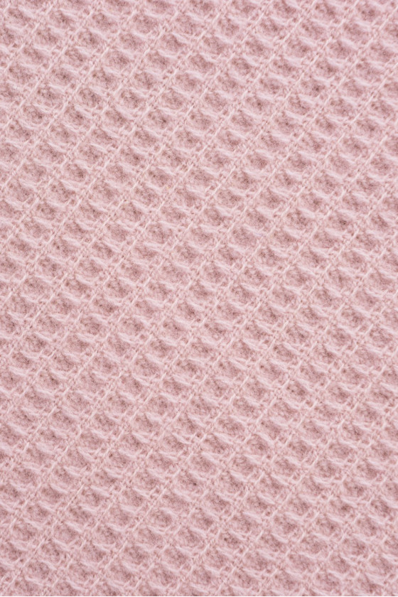 Wełna płaszczowa - wafel różowa