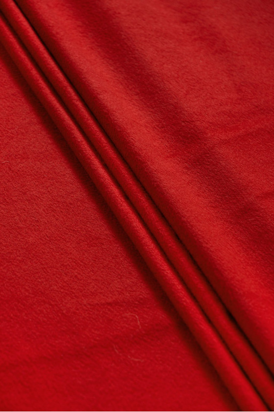 Tkanina płaszczowa wełna czerwona