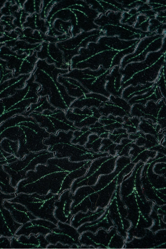 Velour green elastic
