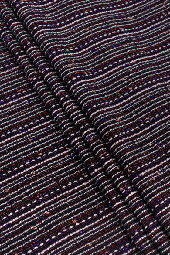 Tkanina typu chanel czarno-fioletowa