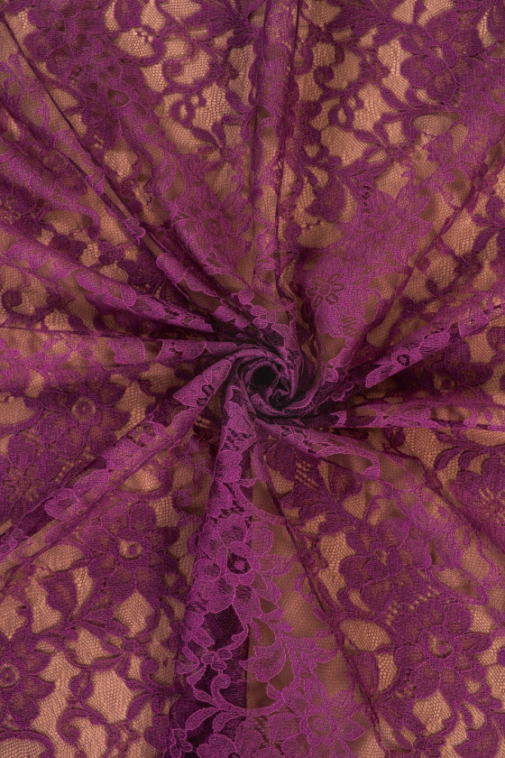 Koronka wąska zgaszony fiolet