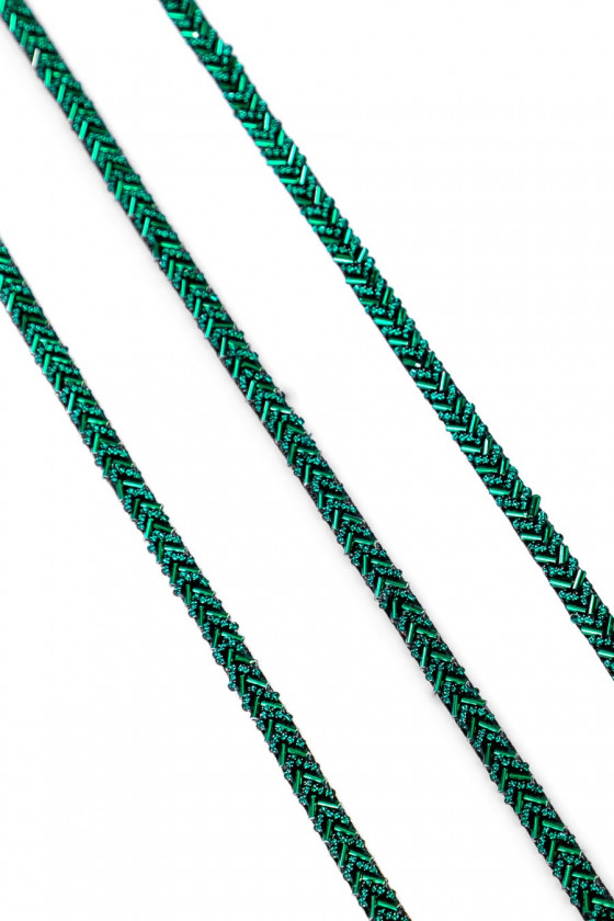Tape with beads - green