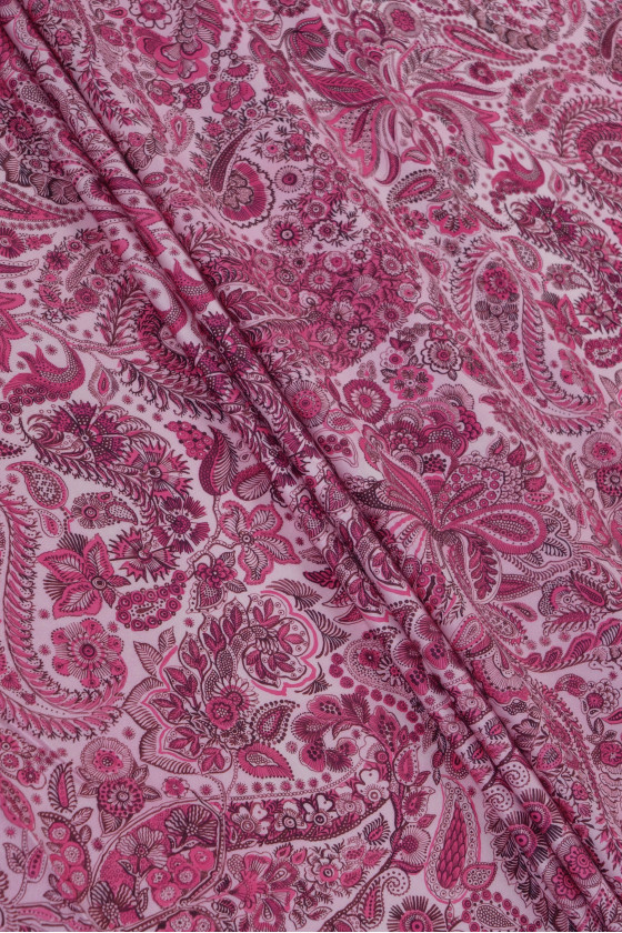 Bawełna - różowa we wzory