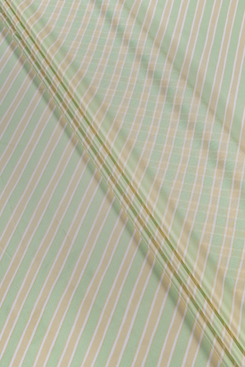 Striped silk crepe