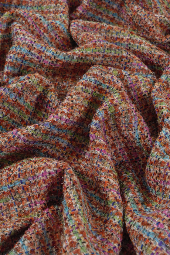Tkanina typu chanel - kolory jesieni