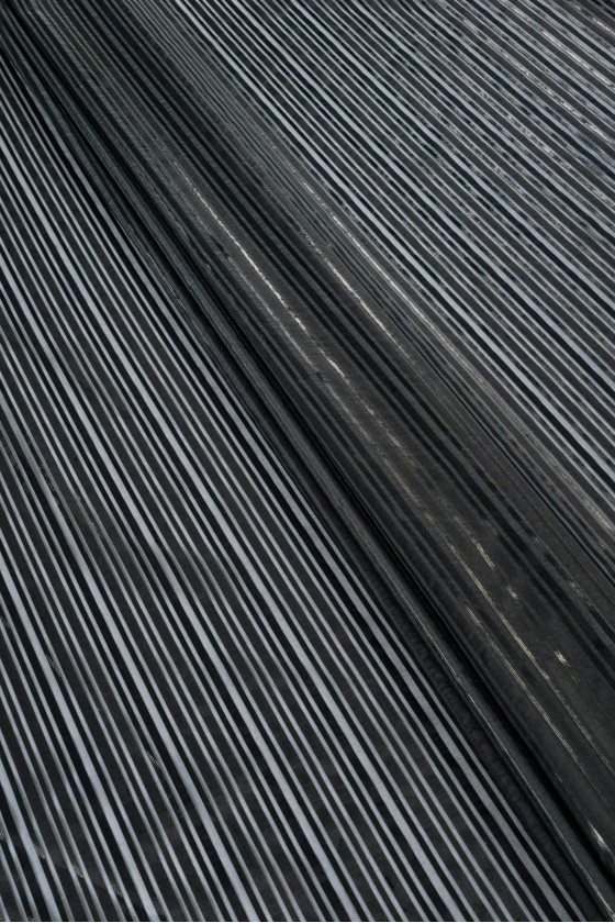 Striped silk organza devore