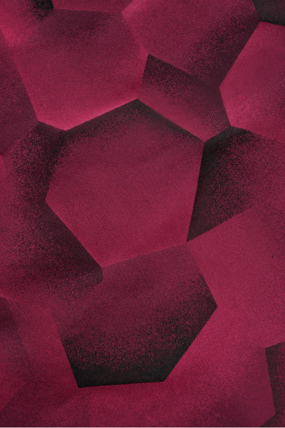 Tafta geometryczna - ciemny róż