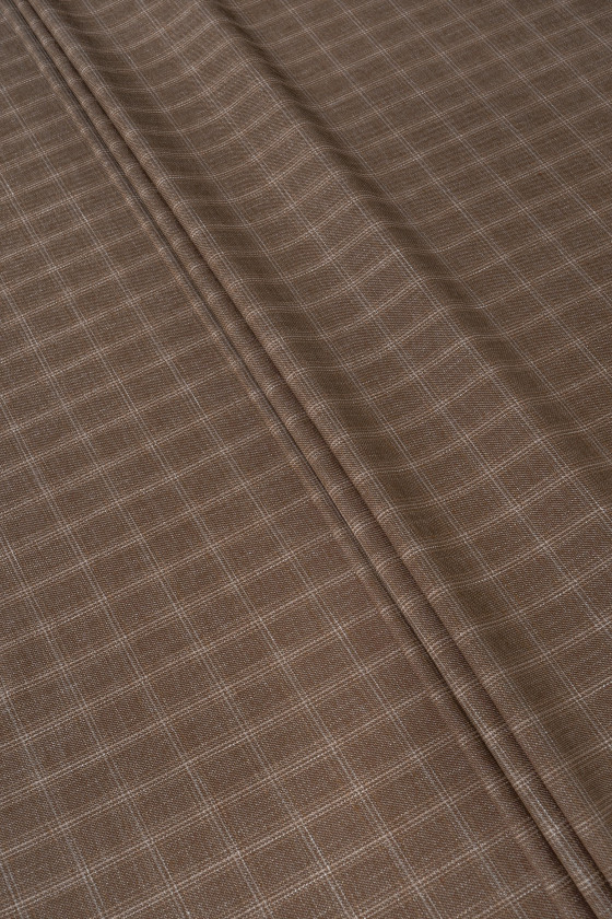 Checkered linen brown