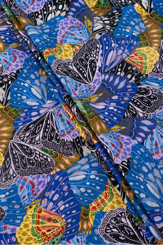 Knitted jersey in butterflies