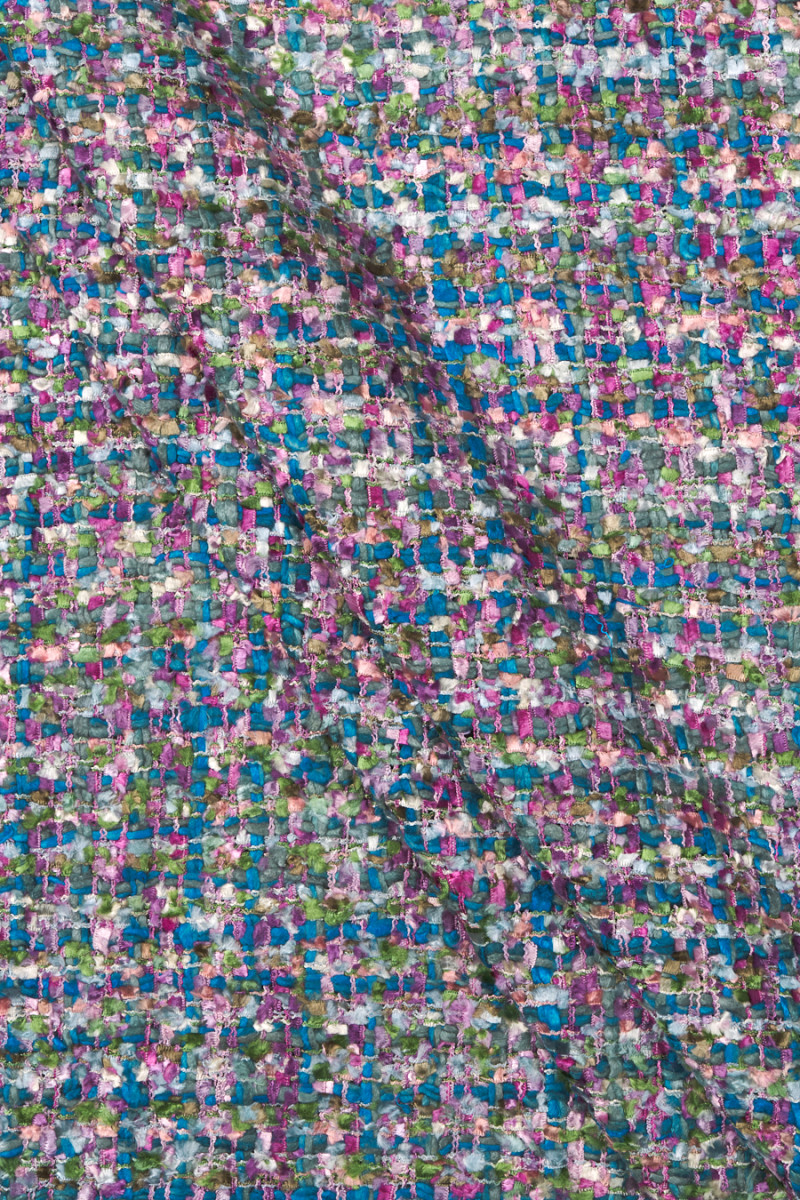 Tkanina typu chanel kolorowa KUPON 90 cm