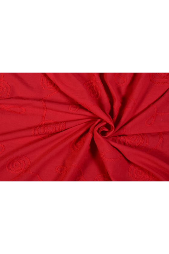 Bawełna haftowana czerwona