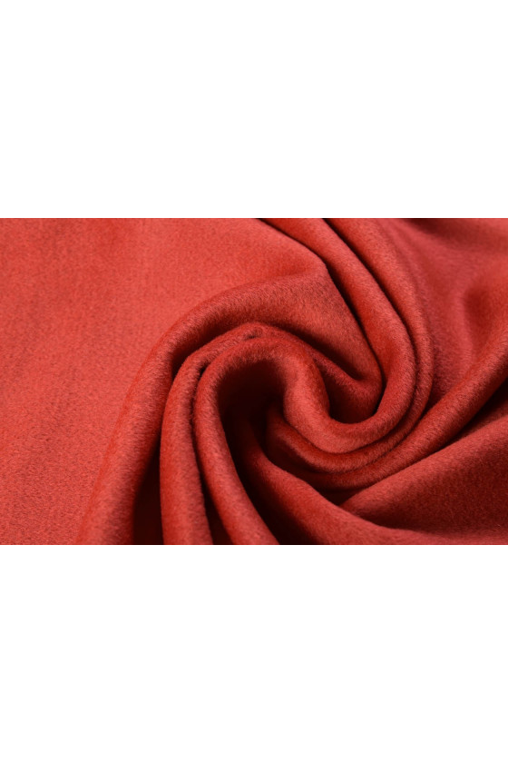 Tkanina płaszczowa wełna z kaszmirem czerwona