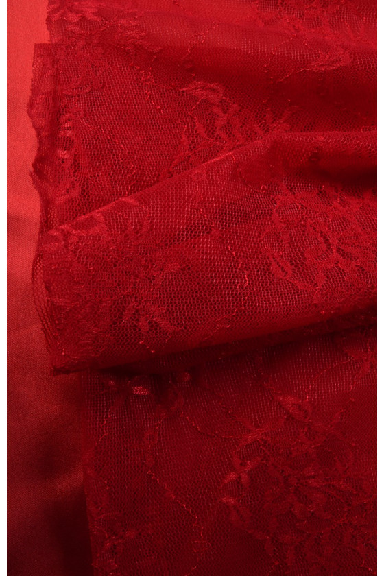 Elastic red lace